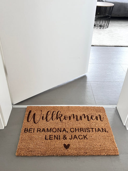 Personalisierte Fußmatte | Personalisiertes Geschenk | Neues Zuhause Geschenk | Türmatte Willkommen